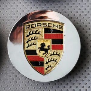 Porsche Chrome 65mm Emblems Caps Porsche Macan Wheel Rims Center Caps 95B601150A